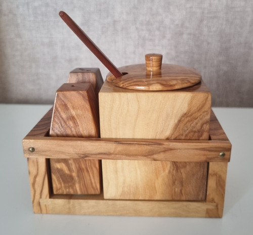 Ensemble rétro bois sel - rétro,