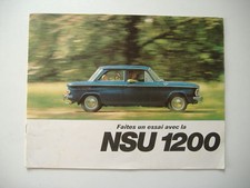 catalogue NSU 1200 "faites un essai avec la NSU 1200"