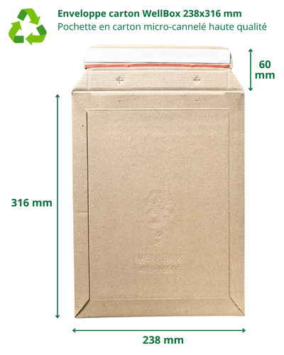 Enveloppe carton wellbox - enveloppe,