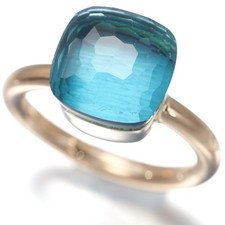 Auth Pomellato Ring Topaz Nudo