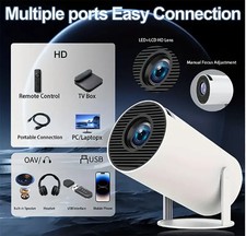 Mini projecteur Android 11 720P HD, Wi-Fi portable, support 4K, prise EU