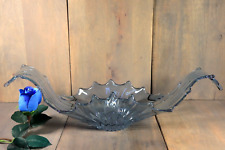 Vintage XL Art Glass Bowl Alexandrite Neodymium Freeform MCM Murano Centerpiece