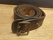 Authentique ceinturon militaire cuir noir de type SAM BROWN BELT - gendarmerie