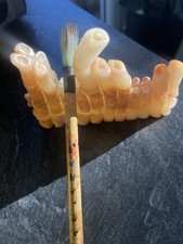 Jade.Repose Pinceaux Calligraphie.Sculpté Motif Bambou.