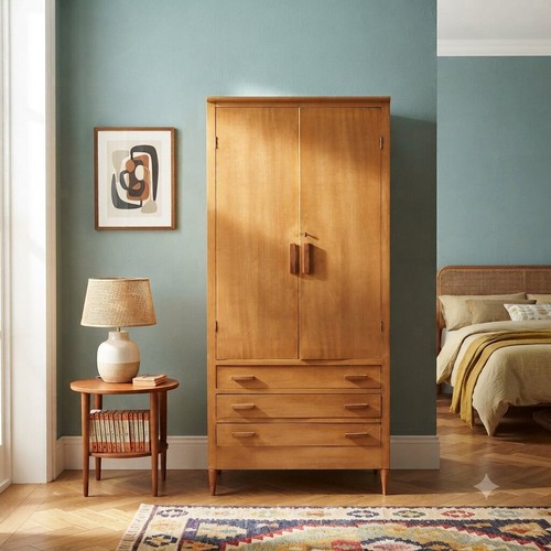 Armoire vintage chêne avec - armoire,
