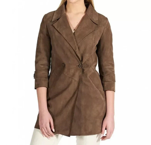 Manteau trench vintage cuir - trench, en