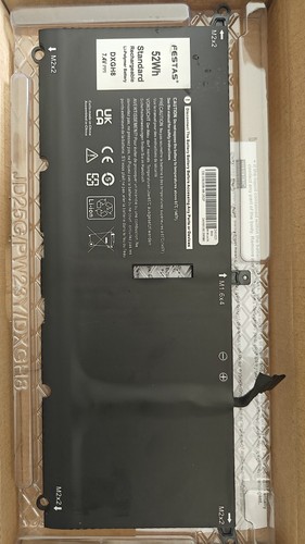 52wh dxgh8 batterie pour - 52wh,