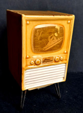 Original PORTE CIGARETTES publicitaire "TELEVISEUR" de marque RIBET DESJARDINS