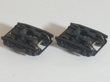 jouef pieces detachées: lot de 2 bogies Y25 freins alignés, roues brunies