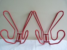 2 Porte manteaux muraux patère métal rouge Ikea