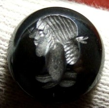 Intaglio Carving on black stone to identify