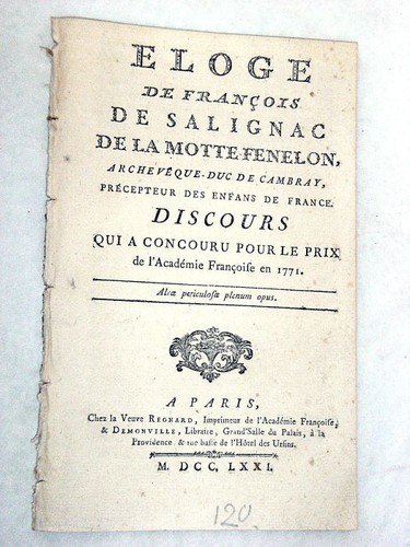 Livre ancien éloge fénelon - livre,