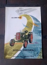Schlepper Hela Diesel 15 Ps Tracteur Agricole Brochure Allemande Original