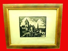 GRAVURE  vitrée  F.DUBREUIL  