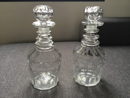 Lot carafes cristal taillé - lot,
