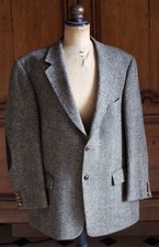 VESTE LAINE HARRIS TWEED GENUINE WOOL JACKET