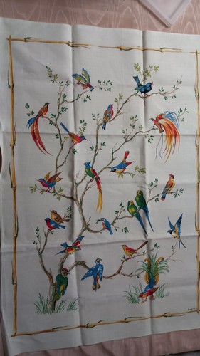 Ancien torchon imprime des - ancien,