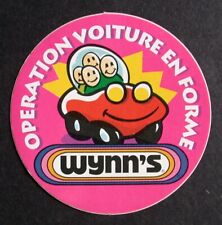 AUTOCOLLANT STICKER rose WYNN'S produit entretien AUTOMOBILE voiture