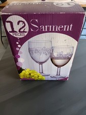 12  verres à  vin rouge Et Eau  cristal d'Arques Luminarc modèle SARMENT Neuf 