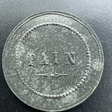 Jeton PAIN St Gobain, Chauny and Cirey, mines Saint-Bel, Rhône, TRÈS RARE