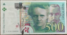 Billet de 500 francs Pierre et
