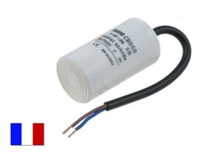 condensateur permanent  démarrage moteur 8uF 8µF 450v  Ø35 x 63mm