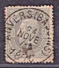 TIMBRE 1869-78 BELGIQUE N° 35-OBL. 2° CHOIX-VOIR SCAN R/V-
