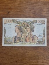 France Billet Ancien 5000 Cinq