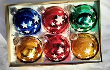Anciennes Décorations De Noël. Boules Verre Vintage. 6cm. Années 50/60. RDA 