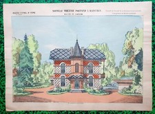  XIX ème - Rare Planche Décor pour Théâtre de Marionnette N°1546 40x30 cm 1880