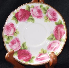 Vintage Royal Albert Porcelaine Angleterre Vieux Rose Anglais 14cm 2 Soucoupes