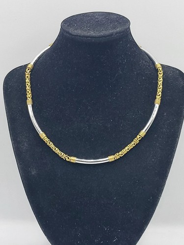 Collier bicolore vintage - xb-,