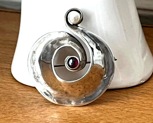 Broche pendentif en argent - pendentif,
