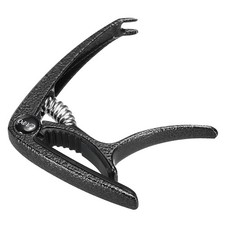 Guitare Capodastre Aluminium Alliage Noir pour Électrique Guitare, Basse, Set 1