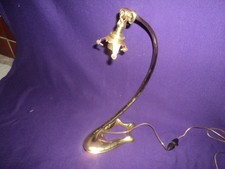 ANCIEN PIED DE LAMPE BRONZE ART NOUVEAU/DECO TULIPE MULLER DAUM PATE DE VERRE