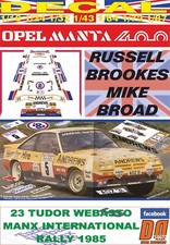 DECAL OPEL MANTA 400 R.BROOKES MANX INTERNATIONAL R. 1985 WINNER (02)