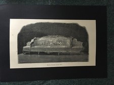 Grand canapé Louis XVI - Gravure sur plaque de bois