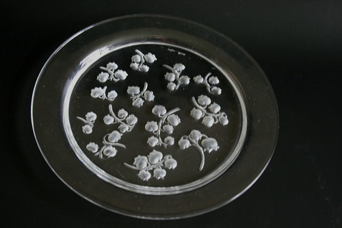 Lalique muguet glass plate - lalique,
