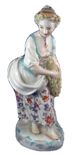 Figurine dame porcelaine - dame, en