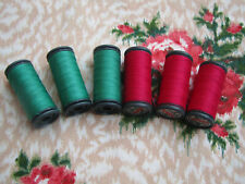  lot de 6 bobines dmc fil polyester de 100 mètres rose fuschia et vert