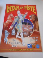 PROGRAMME CIRQUE/CIRCUS PROGRAM 2001  VATAN en piste Spectacles Lydia ZAVATTA