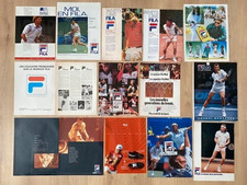 Fila, Becker, Seles, Borg, Sabatini, Lot de publicités/coupures de presse (JT29)
