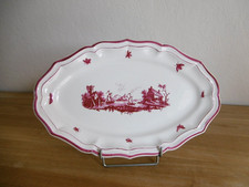 PLAT OVALE FAIENCE GIEN DECOR