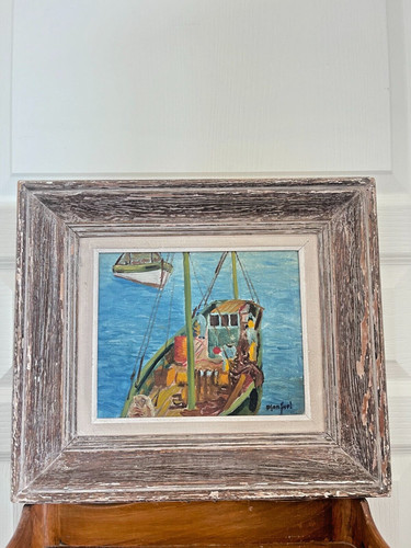 Ancien tableau peinture huile - tableau,