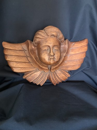 Tête ange bois - d'ange, en