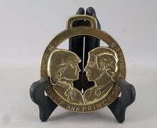   ANCIENNE DECORATION DE HARNAIS POUR CHEVAL, grande taille, laiton, Angleterre