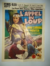 WESTERN/l'appel du loup/WOLF CALL/JOHN CARROLL/F3010/RARE affiche belge
