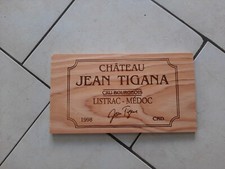  1 estampe bois façades caisse vin  de 31 cm x 17 cm  Jean Tigana