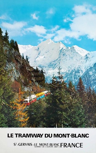 Mont blanc train rard - rard, poster