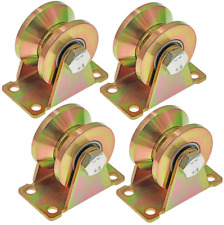 4 Pcs Roue Gorge V, Roues Pour Portail Coulissant 50Mm, Roues En Acier